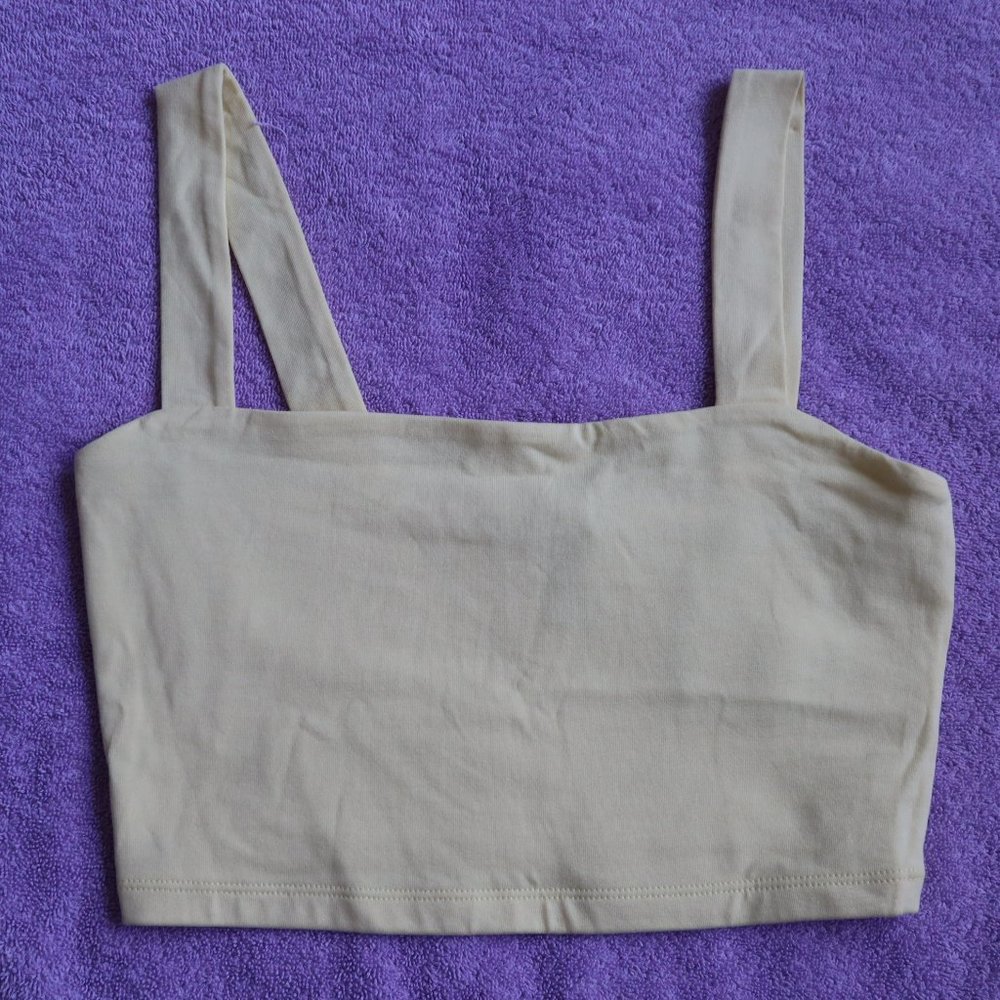 Forever 21 Yellow Crop Top Size M